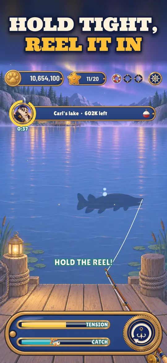 Screenshot: Hold tight, reel it in